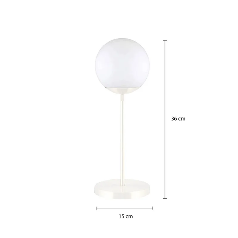 Luminaria De Mesa Miami Blanca en Blanco - Lámparas de mesa, Uruguay | Unilux, vista 3