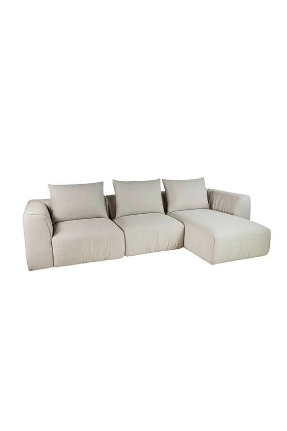 SOFA CORSO CHAISE DERECHO 296X105X80CM TELA BEIGE - Sillones y sofás, Uruguay | Vinibel, vista 2