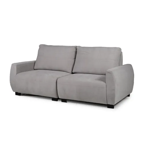 Sofá Carino (Retráctil) - Tela Microfibra - 2 cuerpos - Kruger 06-155 (Ceniza) en Gris - Sillones y sofás, Uruguay | NYR