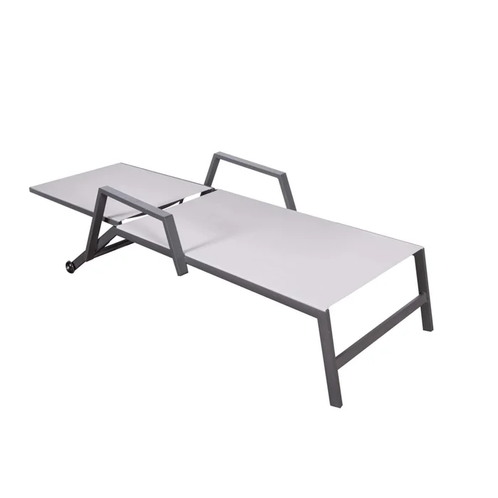Reposera Aluminio-y-textilina Gris Aruba en Gris - Muebles para el exterior, Uruguay | Divino, vista 4