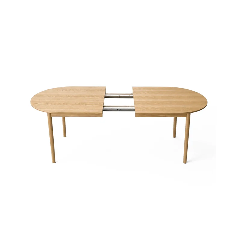 Mesa Ovalada Extensible en Madera natural - Mesas de comedor, Uruguay | Samic, vista 3
