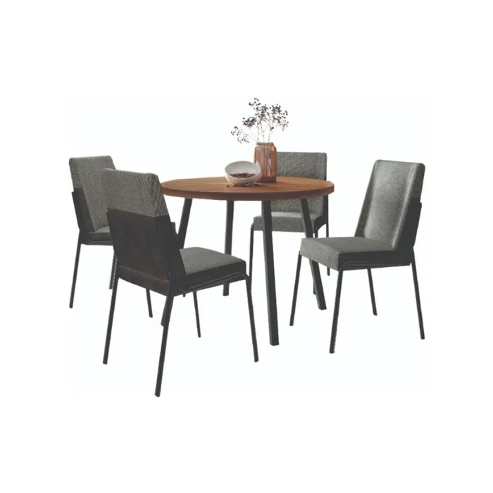 Juego de Comedor Star Redonda 4 sillas - Negro en Negro - Sillas, Uruguay | Ecowood