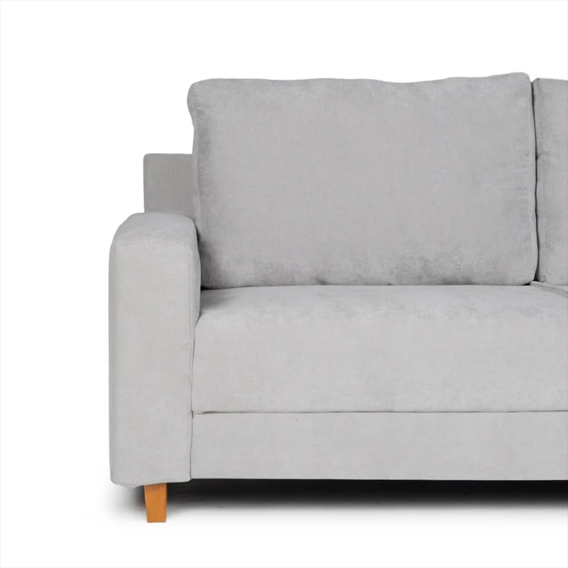 Rinconera Avero - Tela Microfibra - Chaise derecho - Berlin 05 (Ceniza) en Gris - Sillones y sofás, Uruguay | NYR, vista 3