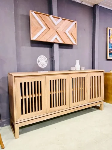 Aparador Bargueño Madera Maciza Rejilla 180x85x38 - Ozark A Eleccion en Madera natural - Aparadores y recibidores, Uruguay | Ozark Home, vista 5