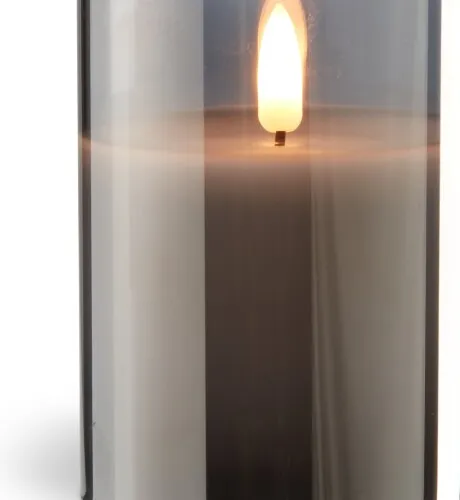 Vela pilar LED KLAUS Ø8xA10cm gris en Gris - Velas y Portavelas, Uruguay | JYSK