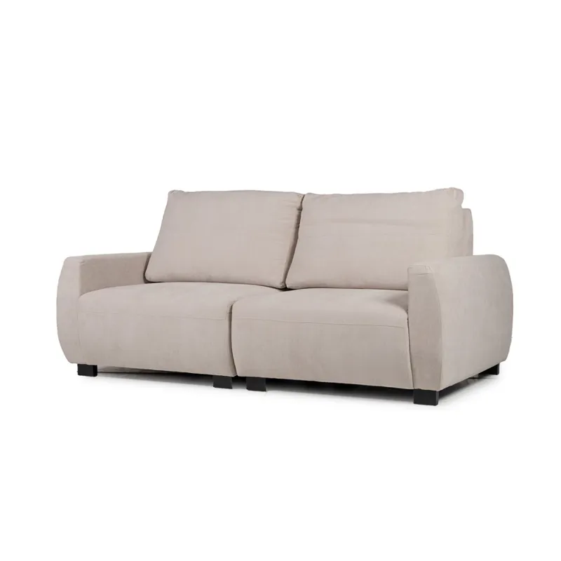 Sofá Carino (Retráctil) - Tela Microfibra - 2 cuerpos - Kruger 02-152 (Beige) en Beige - Sillones y sofás, Uruguay | NYR