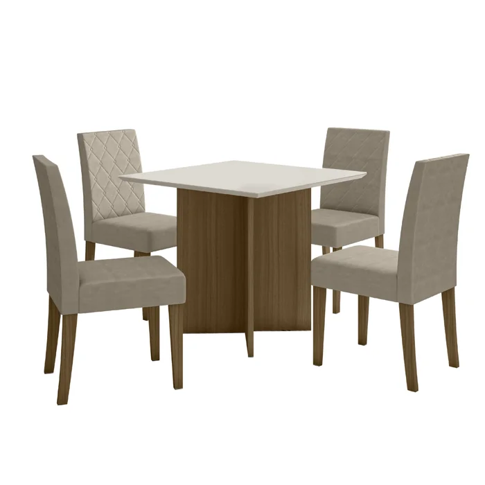 Juego de comedor Helo - 4 sillas - Moderna Hogar - Mesas de comedor, Uruguay | Moderna Hogar, vista 3