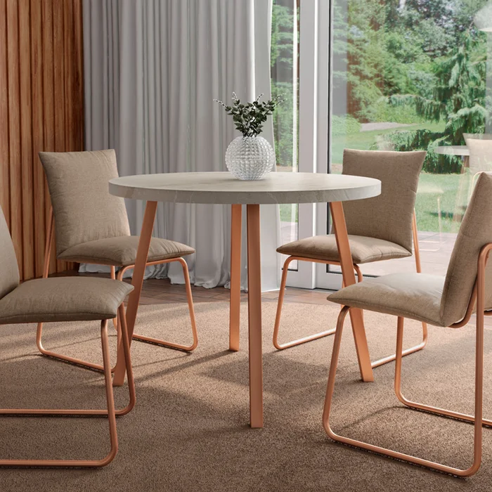 Mesa Star Redonda - Rose en Rose - Mesas de comedor, Uruguay | Ecowood, vista 2