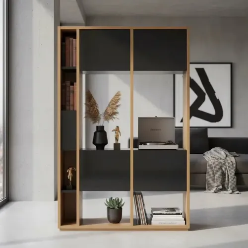 Estantería Logan grande - PRODUCTO CON DETALLES - Sier en Madera natural - Bibliotecas, Uruguay | Champagne Home