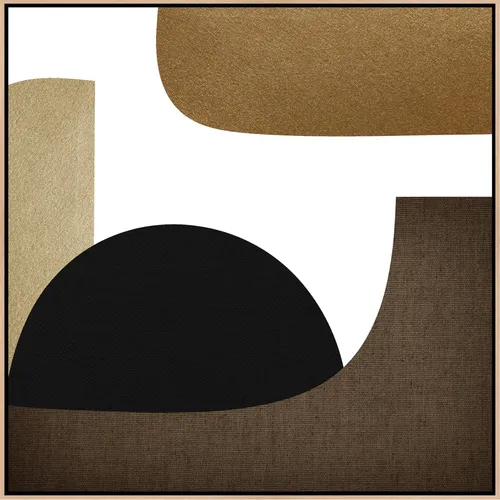 CUADRO ABSTRACTO CANVAS MARCO MADERA - Decoración de pared, Uruguay | Champagne Home