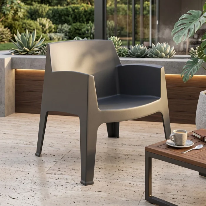 Set de Jardín Mesa + 2 sillas - Magna Master - Negro en Gris - Muebles para el exterior, Uruguay | Rústico Hogar, vista 4