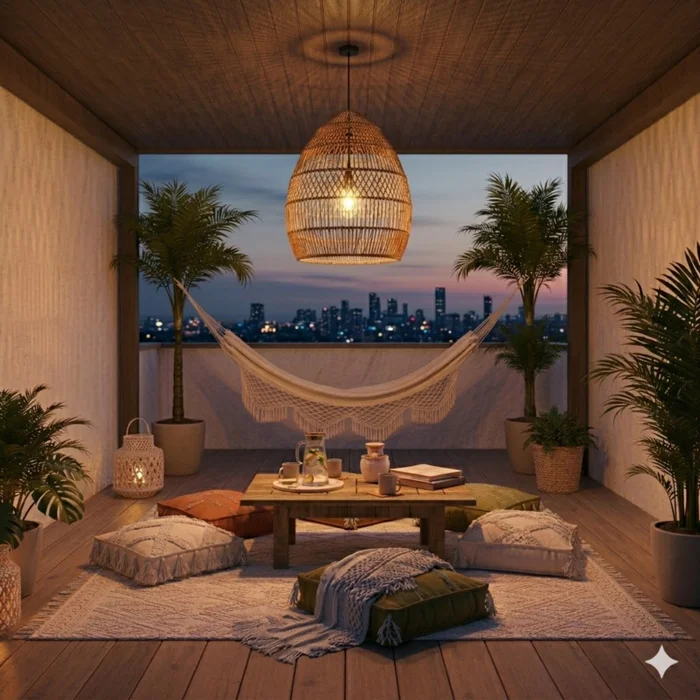 Colgante rattan grande 68cm - NATURAL en Marrón - Lámparas colgantes, Uruguay | Iluminica
