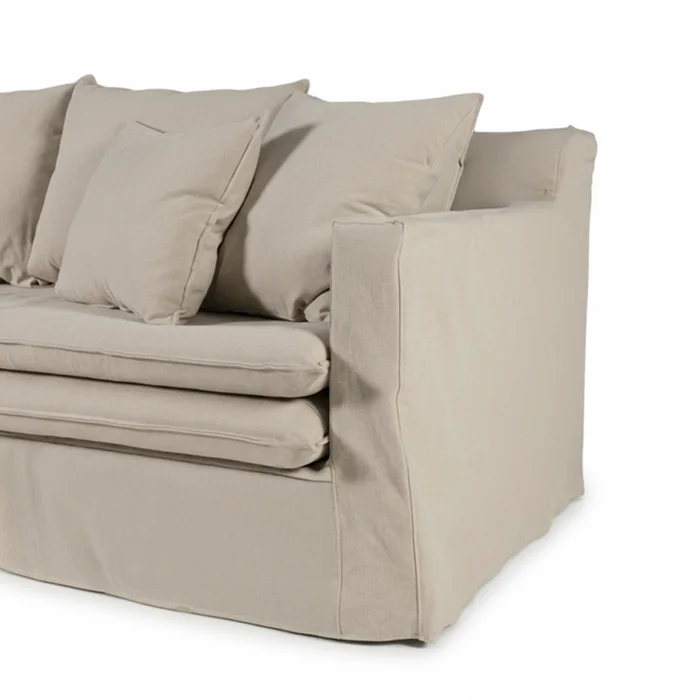 Sofá Gin con Funda - Tela Rústica - 3 cuerpos - TD5263-1636 (Capuccino) en Beige - Sillones y sofás, Uruguay | Nyr, vista 4