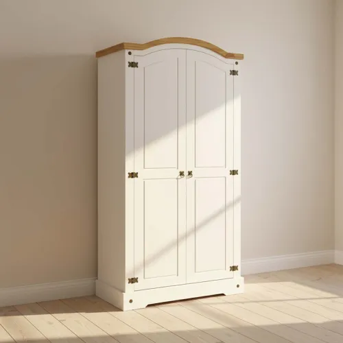 Placard Ropero 2 Puertas Mdf-y-madera Natural-beige Smile en Beige - Roperos y placares, Uruguay | Divino