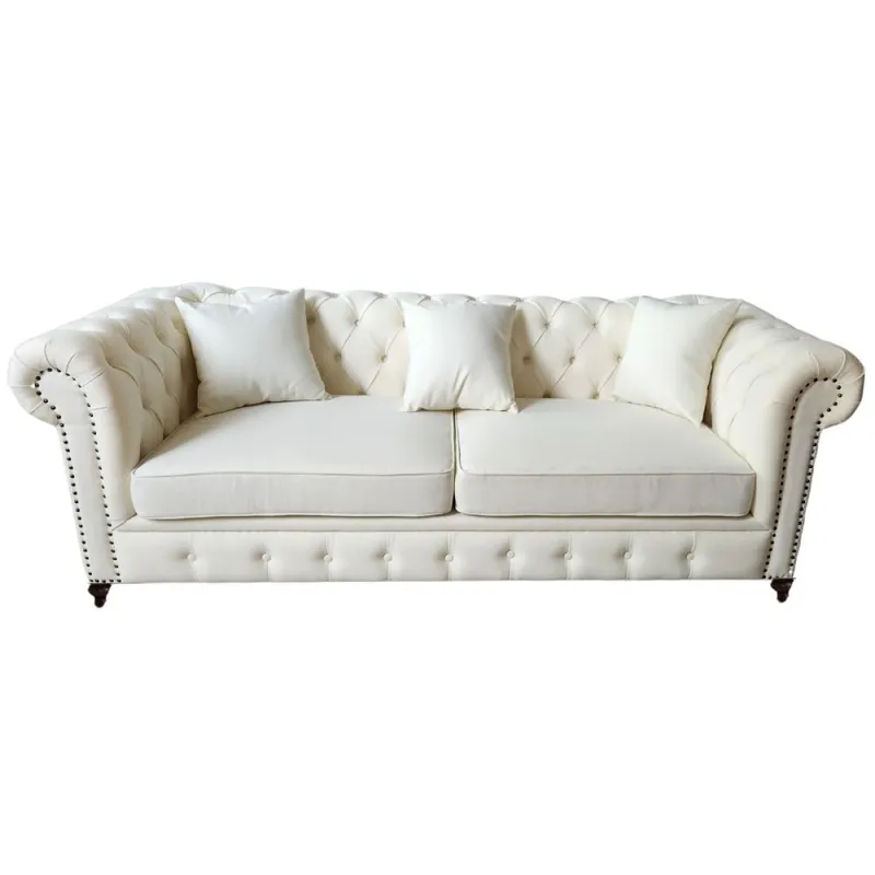 Sillon 3 cuerpos Chester en Blanco - Sillones y sofás, Uruguay | La Cueva Muebles
