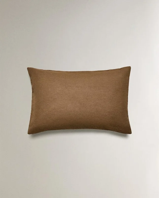 FUNDA COJÍN BORDADO en Marrón - Textiles, Uruguay | Zara Home, vista 4