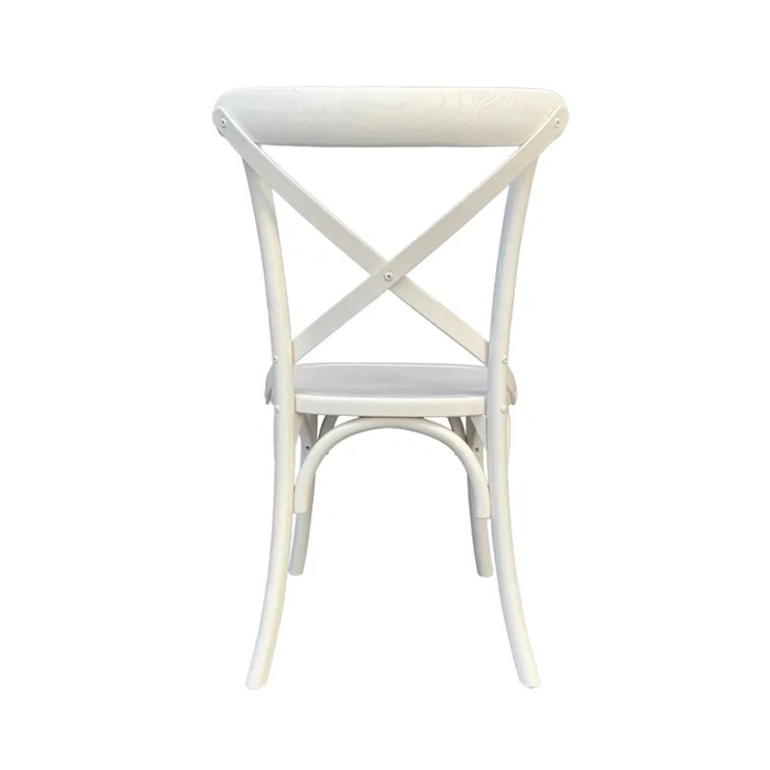 SILLA CROSS 46x42x87CM ASIENTO EN MADERA BLANCO en Blanco - Sillas, Uruguay | Koz, vista 3
