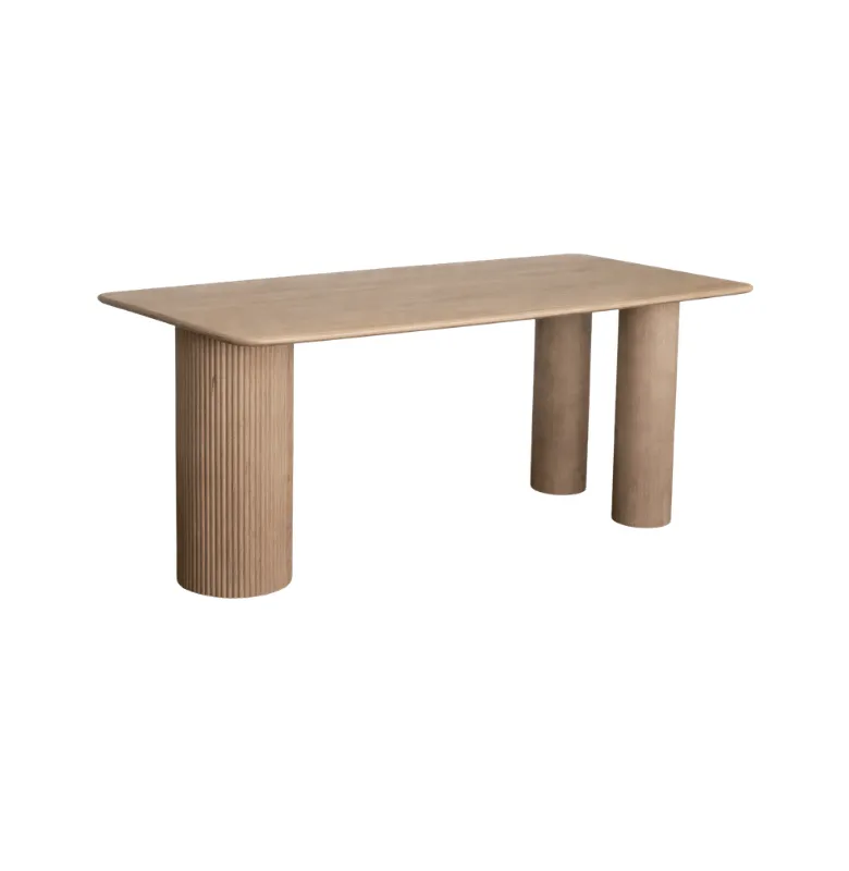 MESA COMEDOR EMMA ROBLE en Madera natural - Mesas de comedor, Uruguay | Masinfinito Casa