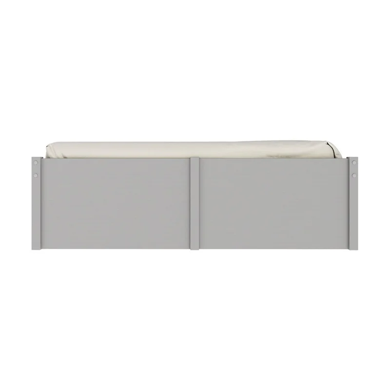Cama Madera Maciza Con Cajones - 2 plazas - Linea Beauty - Gris en Gris - Dormitorio, Uruguay | Rústico Hogar, vista 3