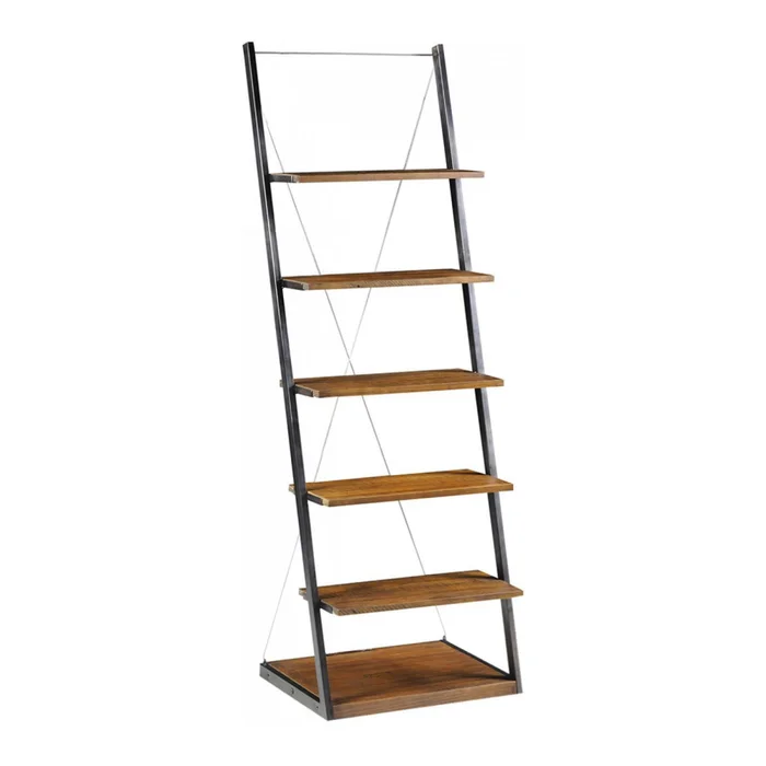 Estanteria Marrón Madera Y Metal York en Marrón - Bibliotecas, Uruguay | Divino, vista 2