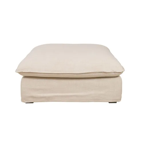 Puff Tela-premium Natural-beige Bahamas Natural en Beige - Sillones y sofás, Uruguay | Divino