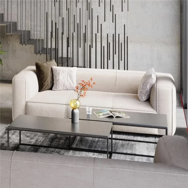 SOFA CUBETTO 3.C 220x110x67CM CREMA en Beige - Sillones y sofás, Uruguay | Koz, vista 3