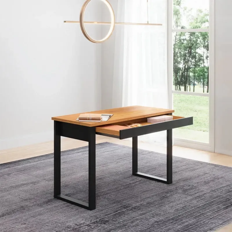 Escritorio Industrial 118cm con Cajon 100% MDF - Linea Factory en Multicolor - Bibliotecas, Uruguay | Balton