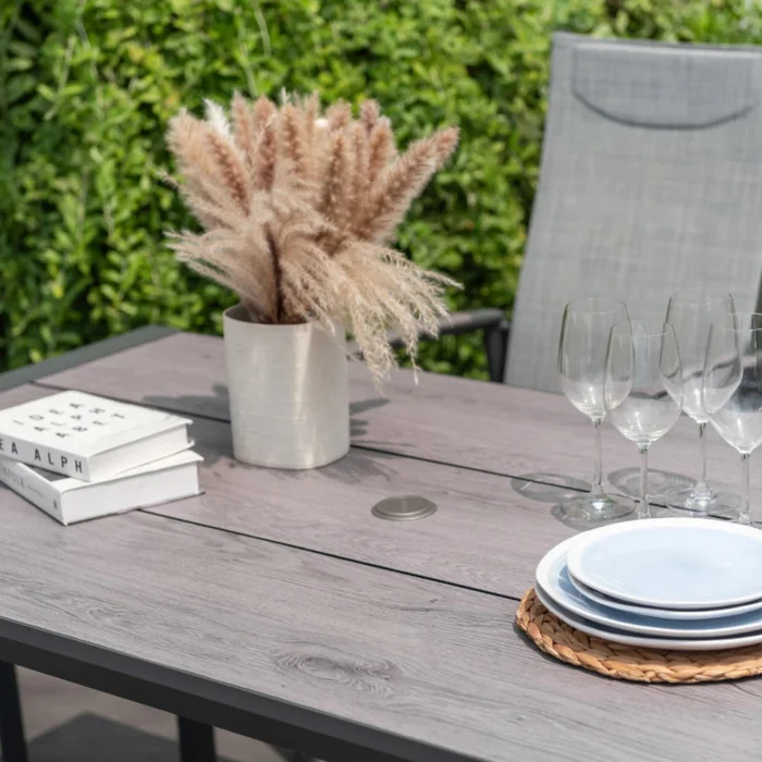 Mesa De Aluminio Para Jardín - Urbanite - 160x90 - Gris en Gris - Mesas de comedor, Uruguay | Ecowood, vista 5