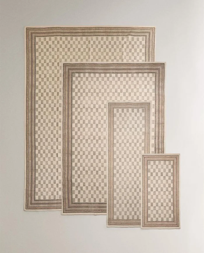 ALFOMBRA ALGODÓN BLOCK PRINT en Beige - Alfombras, Uruguay | Zara Home, vista 2