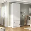 Ropero Americano PLUS 2 puertas + 2 Cajones - 100%MDF - Blanco en Blanco - Roperos y placares, Uruguay | Rústico Hogar, vista 2 de 3