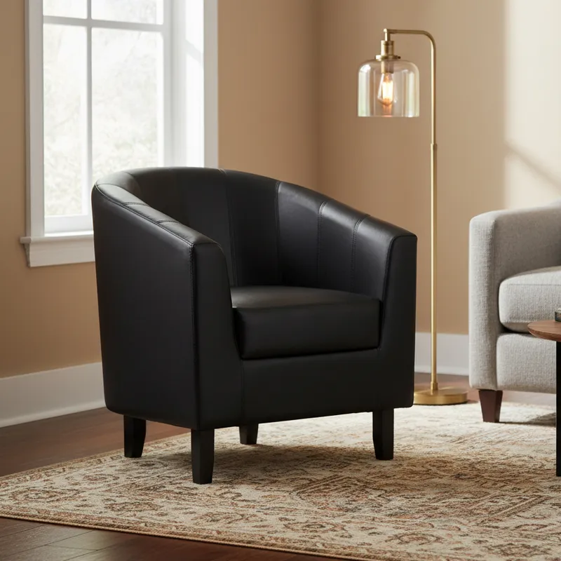 Butaca de 1 cuerpo - Tempo - PU en Negro - Sillones y sofás, Uruguay | Delta Center