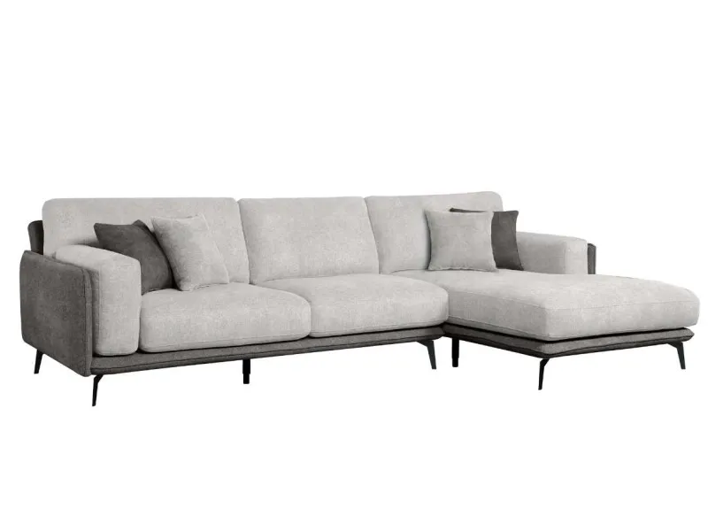 Sofa con Chaise Longue DÚO - Gris en Gris - Sillones y sofás, Uruguay | Finkel