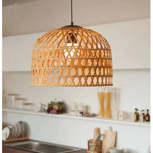 Lámpara de techo de bambú en Madera natural - Lámparas colgantes, Uruguay | Decoramuss