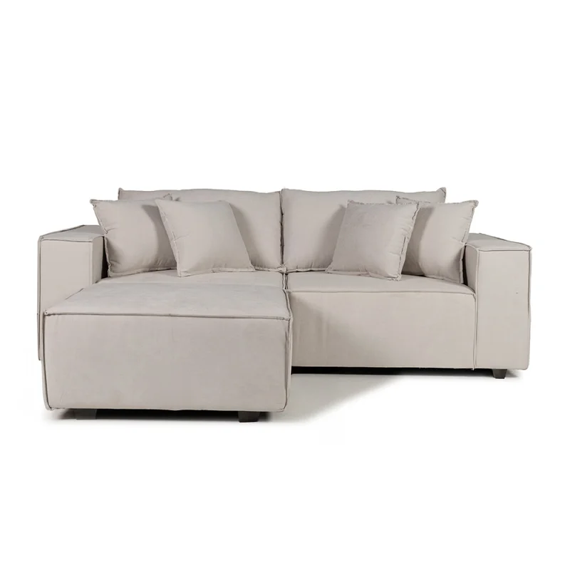 Sofá Modular Maia (3 módulos) - Tela Microfibra - 12073 (Greige) en Gris - Sillones y sofás, Uruguay | NYR, vista 3