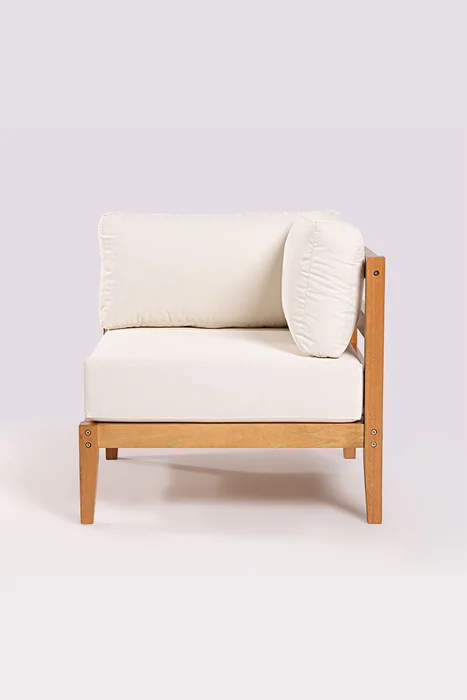 ESQUINA CANNES RIPADA ACQUABLOCK CRUDO 74x74x66CM JATOBA en Madera natural - Muebles para el exterior, Uruguay | Vinibel, vista 5