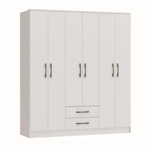 CASTRO - ROPERO ROCHA 6 PUERTAS BLANCO - Roperos y placares, Uruguay | Alfa Ventas
