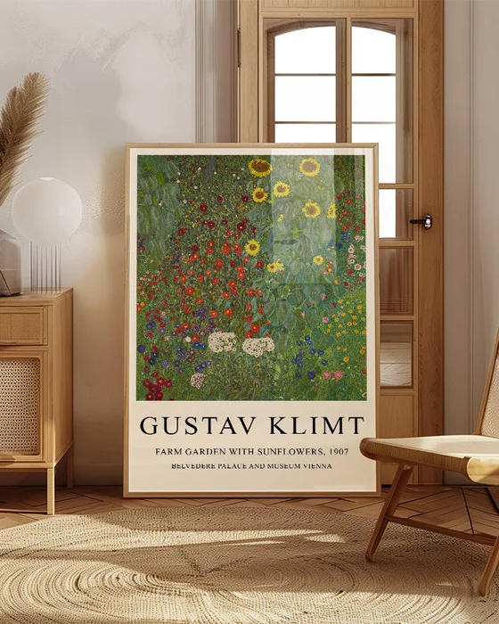 Gustav Klimt - Farm Garden en Multicolor - Láminas, Uruguay | La Cuadrería, vista 2
