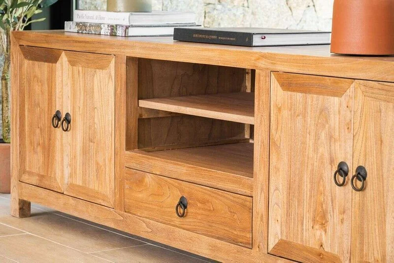APARADOR BAJO / RACK PARA TV OLMO - 1.75 MTS en Madera natural - Muebles para TV, Uruguay | La Iberica, vista 16