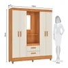 Ropero Vetro 4 Puertas 2 Cajones con Espejo, Perchero y Tocador 150cm MDP - Cinamomo Off White - Roperos y placares, Uruguay | Mulata, vista 8 de 8