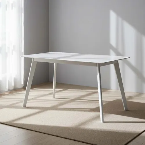Mesa De Comedor Mdf Blanco Snow en Blanco - Mesas de comedor, Uruguay | Divino