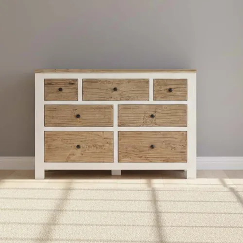 Cómoda Madera Blanco Arezzo en Multicolor - Cómodas, Uruguay | Divino