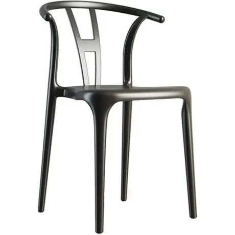 Silla Wishbone de jardin - Negro en Negro - Muebles para el exterior, Uruguay | La Cueva Muebles