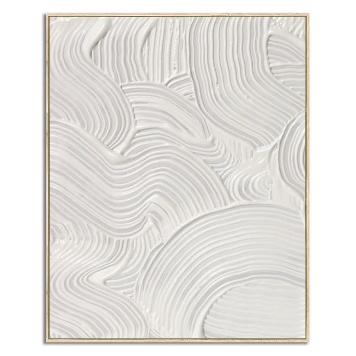 CUADRO CANVAS 40x50cm MARCO PINTURA LINEAS 2 en Blanco - Decoración de pared, Uruguay | Decohogar