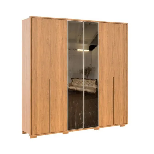 Ropero 6 puertas Reflecta 2.4 - Moderna - Marrón en Marrón - Roperos y placares, Uruguay | Rústico Hogar