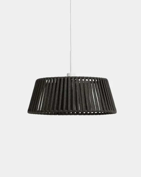 Pantalla para lámpara de techo Aldet de cuerda plana - negro Ø46 cm en Negro - Muebles para el exterior, Uruguay | Kavehome