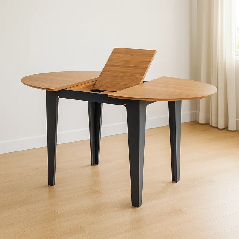 Mesa de Comedor Extensible - Linea Factory 100% MDF en Madera natural - Mesas de comedor, Uruguay | Balton