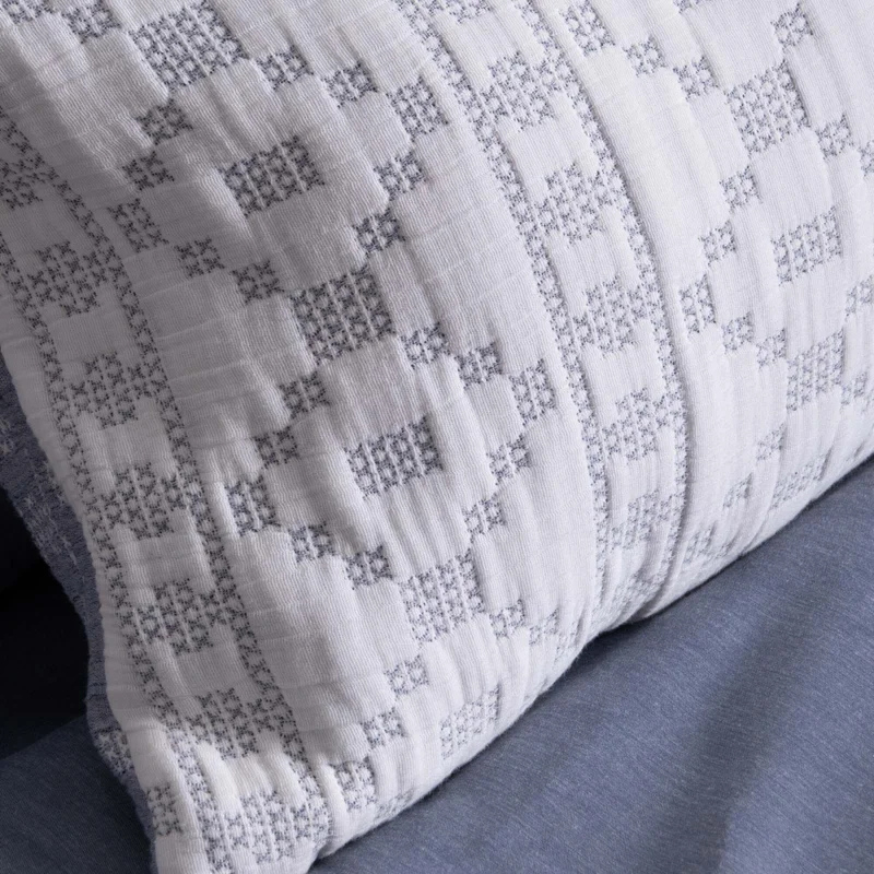 Almohadón Stripe Jacquard Jacquard Cross - Textiles, Uruguay | Divino, vista 3