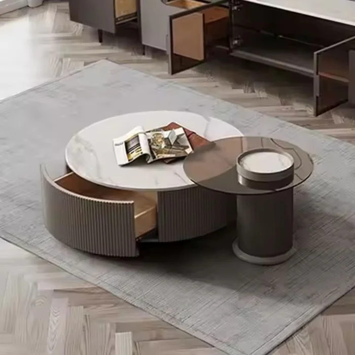 Mesa de centro PACMAN BLANCO en Gris - Mesas de comedor, Uruguay | Viasono, vista 3