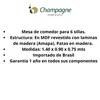MESA COMEDOR - LACA BLANCA - VIDRIO BLANCO en Blanco - Mesas de comedor, Uruguay | Champagne Home, vista 3 de 4