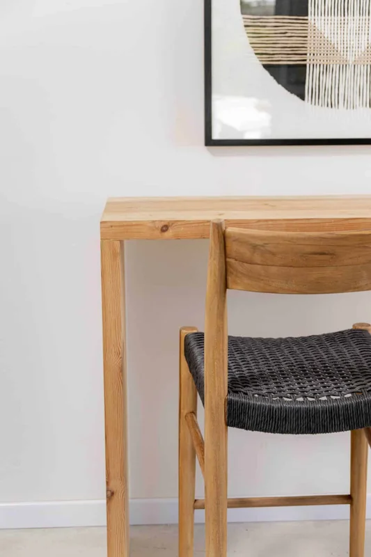 Banquetas en teca y loom sintético - Butacas, banquetas y puffs, Uruguay | Entrecasa, vista 5